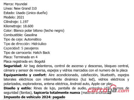 Hyundai Grand I10 2021 - imagen secundaria 1